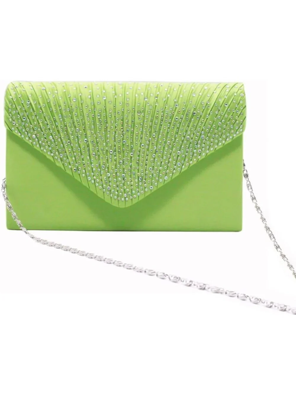 〽️ Women’s Lemon Green Clutch Purse Bridal Wedding Party Evening Shoulder Bag